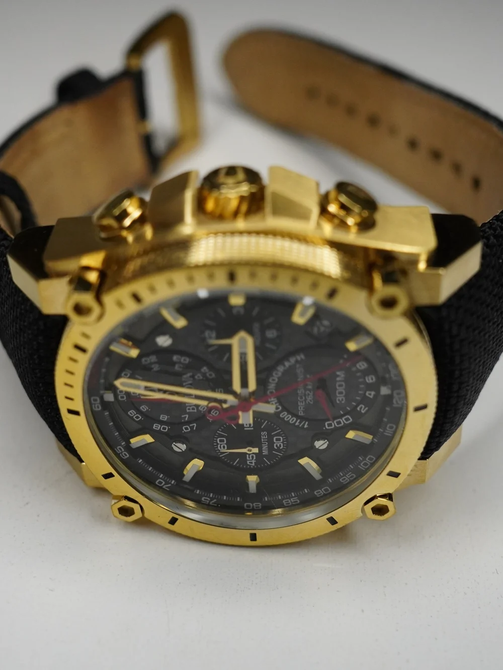 Bulova Icon 97B178 Precisionist 262kHz 1/1000 Chronograph 300M Gold-Tone Watch